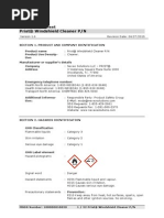 Prist Window Cleaner MSDS