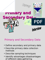 Primary and Secondary Data (UNIT III)