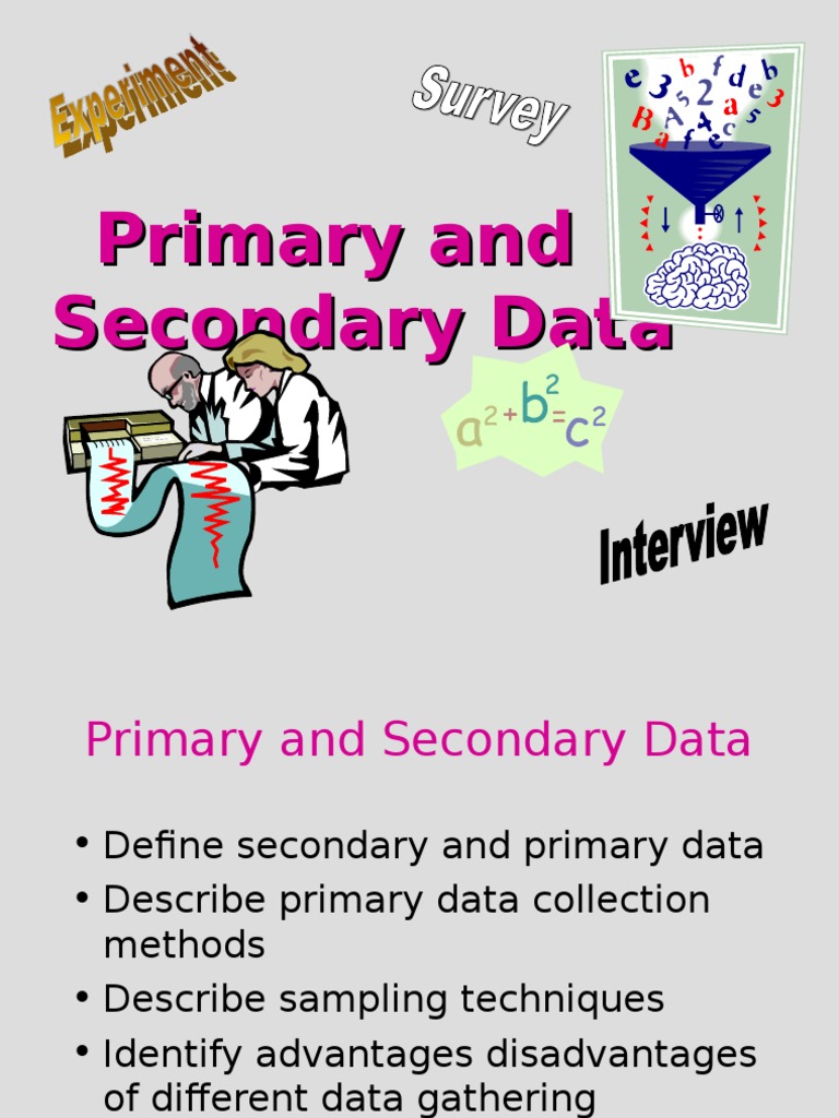 Primary vs. Secondary Data Explained | PDF | Survey Methodology | Tests