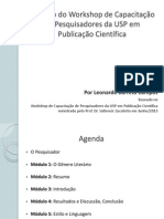 Prof. Leonardo Barreto Campos - Resumo Do Workshop de Capacitação em Publicação Científica