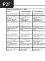 First Grade Foundational Skills