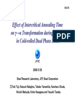 Effect of Intercritical Annealing Time on γ→α Transformation during Cooling in Cold-rolled Dual Phase Steels.ppt