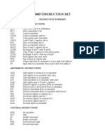 8085 Instruction Set: Instruction Summary Data Transfer Instructions