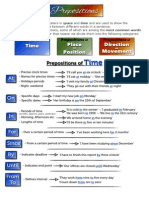 Prepositions: Time Place Position Direction Movement