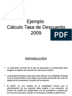 Calculo de Tasa de Descuento