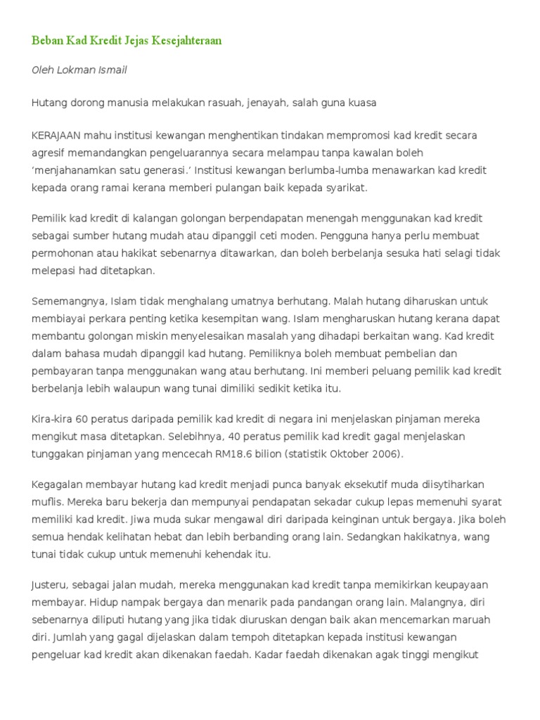 Cara Membayar Hutang Kad Kredit Langsai Hutang Kredit Kad Easy Payment Plan Jimat Interest Posts Facebook Jevt Online