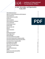 Humanitarian Jobs and Opportunities - 7.8.15