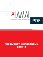 IAMAI - Pre Budget Memorandum