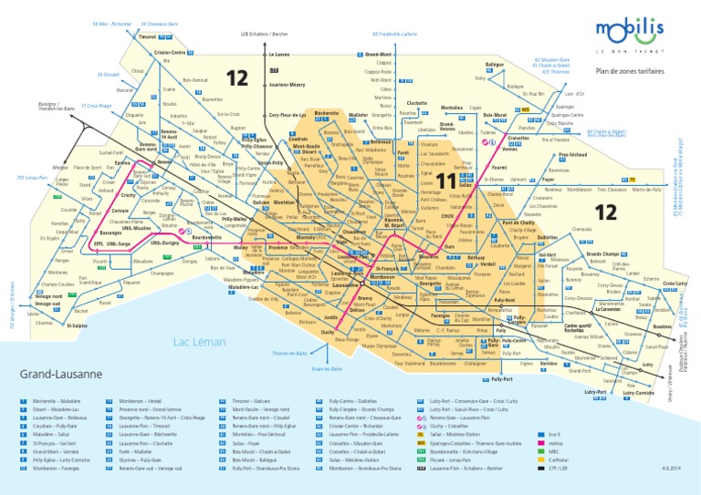 Plan des Transports Publics de Lausanne | PDF