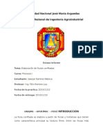 Informe de Fruta Confitada