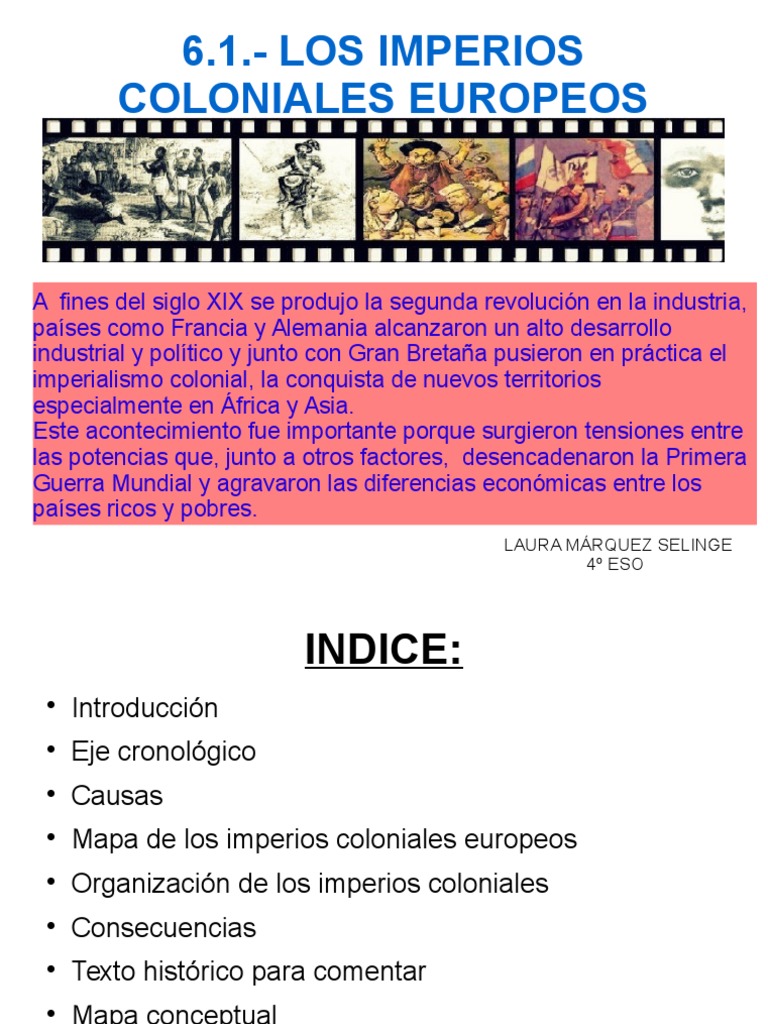 6 1 - Los Imperios Coloniales | PDF | Colonialismo | Imperialismo