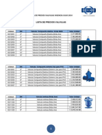 Lista Precios Valvulas 2014