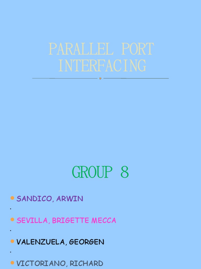 Parallel Port Interfacing PDF Microsoft Windows Windows Nt