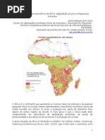 O crescimento demoeconômico da África, degradação do solo e insegurança alimentar