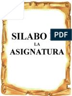 Silabo de La Asignatura