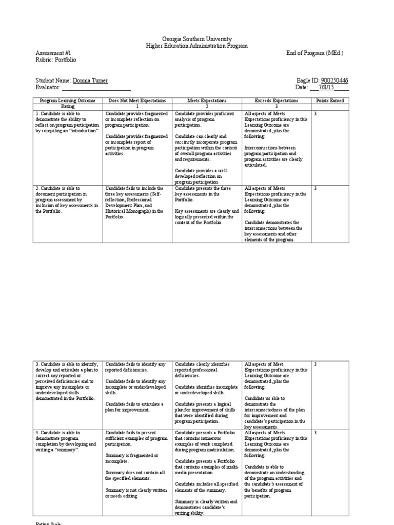 Practicum examples picture