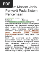 Macam Macam Jenis Penyakit Pada Sistem Pencernaan