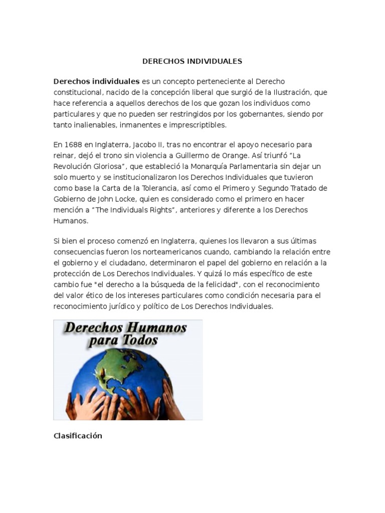 Derechos Individuales y Colectivos | PDF | Derechos individuales y ...