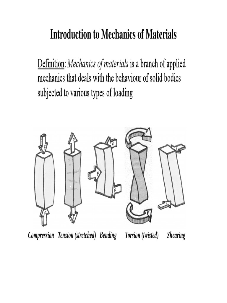 1_Introduction to Mechanics of Materials Stress (Mechanics