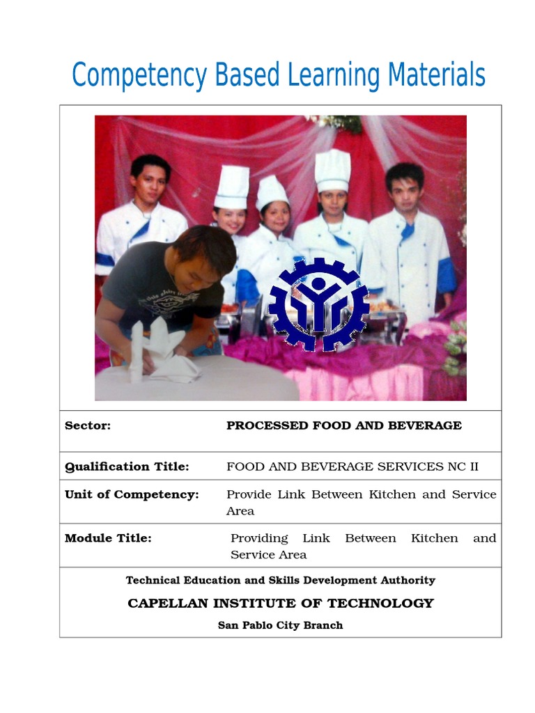 Kitchen-Service Liaison Training Module | PDF | Waiting Staff | Bar