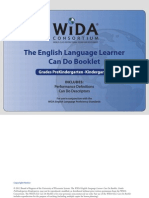 Wida Can Do Descriptors Grades PK-K