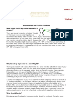 Monitor Height and Position Guidelines