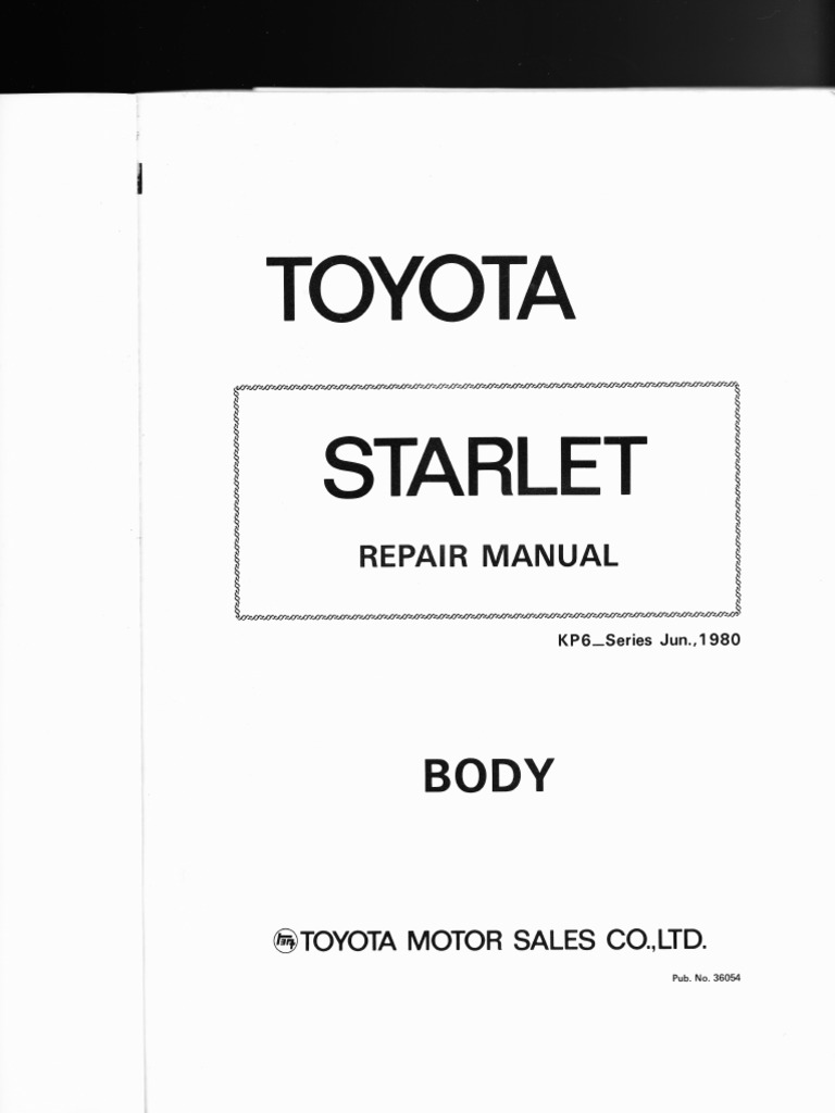 Toyota Starlet KP6 Series Body Style Wiring Diagrams PDF Air
