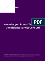 We Miss You Bonus Terms and Conditions MTrading in
