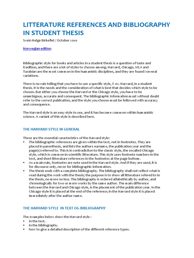 Student Thesis Bibliography Guide | PDF | Bibliography | Writing