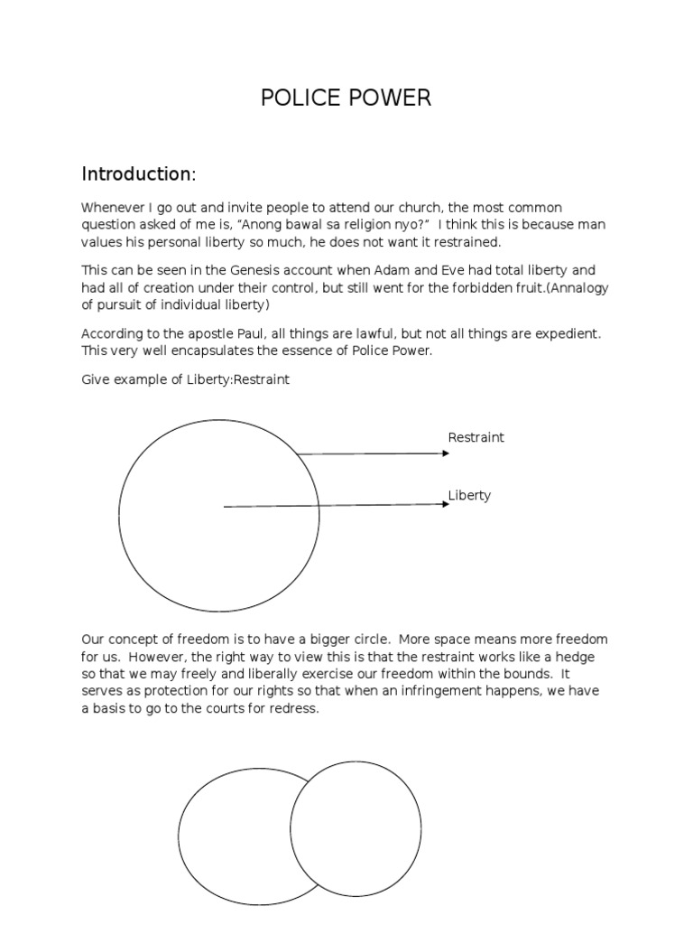 Police Power | PDF | Liberty | Police Power (United States ...