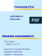 Signal Processing First: Lecture #1 Sinusoids