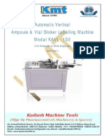 Ampoule & Vial Vertical Sticker Labelling Machine Model KAVSL - 200