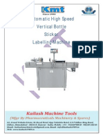 Automatic High Speed Vial Bottle Sticker Labelling Machine