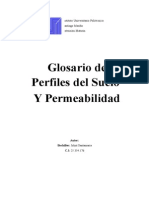 Glosario de Perfiles del Suelo Y Permeabilidad