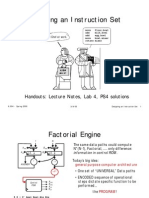 Designing An Instruction Set: Handouts: Lecture Notes, Lab 4, PS4 Solutions