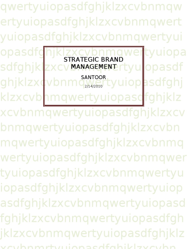 Strategic Brand Management | PDF | Brand | Economic Growth