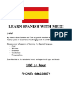 Learn Spanish With Me!!!!: 10 An Hour