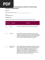 SLEDAI Score Assessment for Lupus | PDF | Systemic Lupus Erythematosus ...