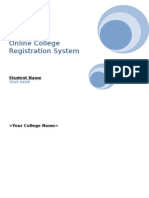 Online College Registration System Sample Documentation