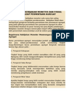 Pengaruh Kebijakan Moneter Dan Fiskal Terhadap Permintaan Agregat