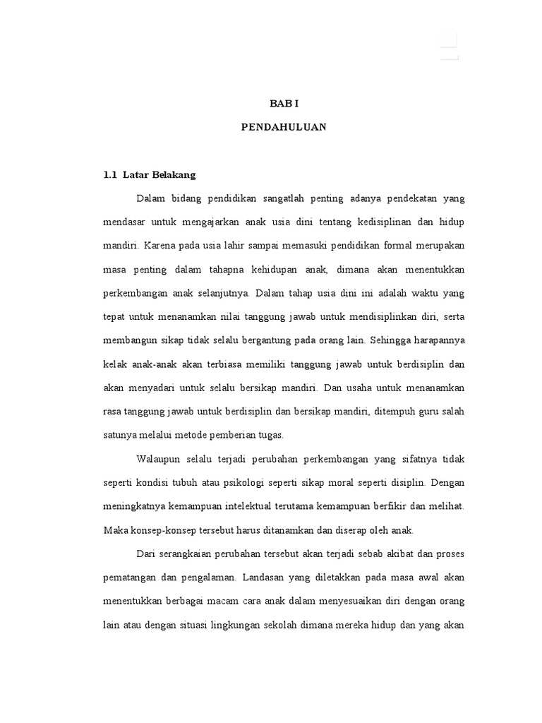Contoh Ptk Paud