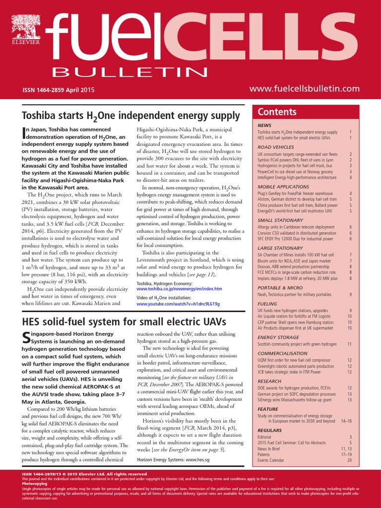 Fuel Cell Bulletin_2015_Issue 4 Fuel Cell Renewable Energy
