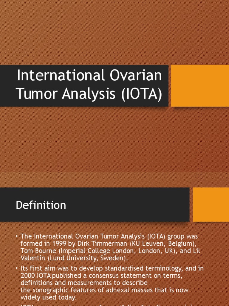 International Ovarian Tumor Analysis (IOTA) | Ovarian Cancer | Neoplasms