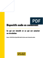 Dispositifs Audio en Conduisant Ce Qui Est Interdit Et Ce Qui Est Autorisé à Compter Du 1er Juillet 2015-Bd