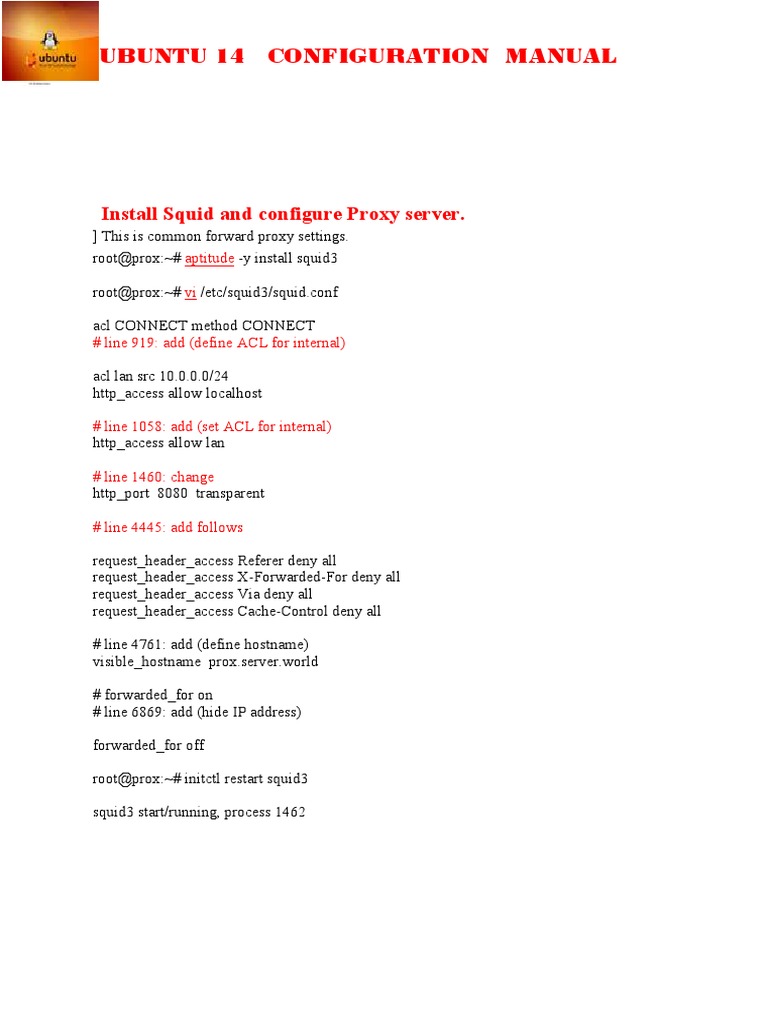 Ubuntu 14 Squid and Postfix Setup Guide | PDF | Computer Security ...