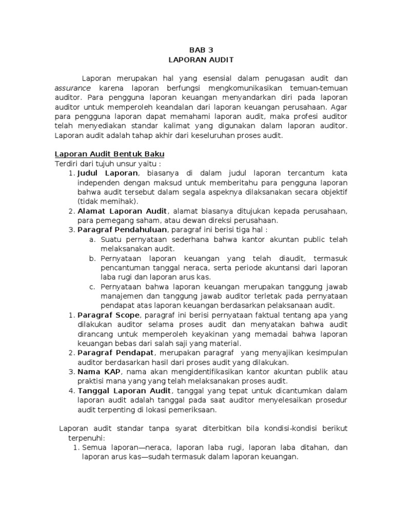 Laporan Audit