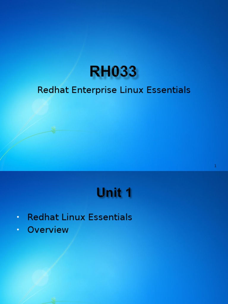 Red Hat Linux Essentials Overview | PDF | Linux | File System