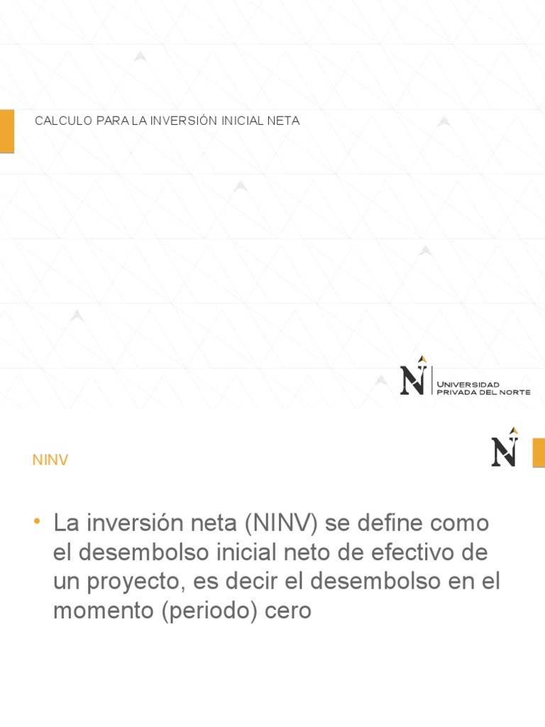 Calculo para La Inversión Inicial Neta | PDF