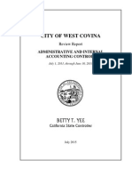 State Audit of West Covina Accounting Controls