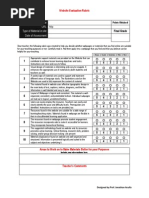 Website Evaluation Rubric